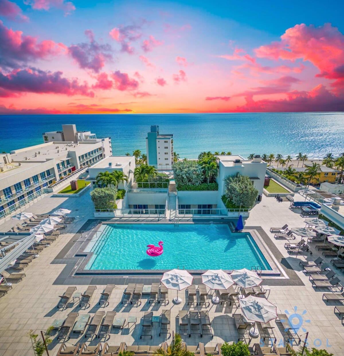 Rooftop Pool & Hot Tub - Gym - Hollywood Beach Ngoại thất bức ảnh